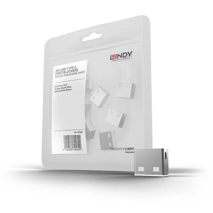 Lindy Bloqueur de port USB Type A (sans clé) - Pack de 10 - Code couleur Blanc Lindy Bloqueur de port USB Type A (sans clé) - Pack de 10 - Code couleur Blanc