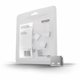 Lindy Bloqueur de port USB Type A - Lot de 10 - Blanc