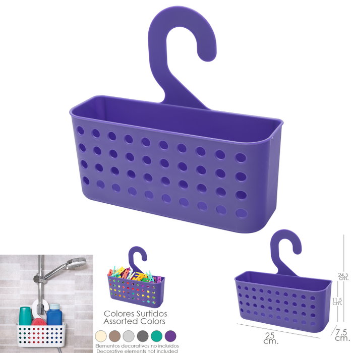 ORYX Cesta Plastico Multiusos avec crochet, couleurs assorties ORYX Cesta Plastico Multiusos avec crochet, couleurs assorties