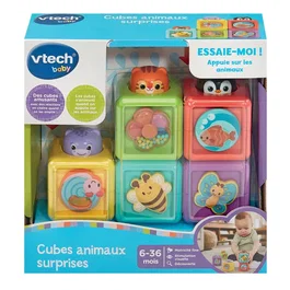 Vtech Baby Cubes Animaux Surprises - Jeu d'éveil sensoriel multicolore
