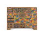 GINER Y COLOMER Commode en Bois de Mango avec 14 Tiroirs Peints à la Main, Détails Géométriques et Floraux, Dimensions 120 x 40 x 91 cm, Finition Naturelle et Multicolore
