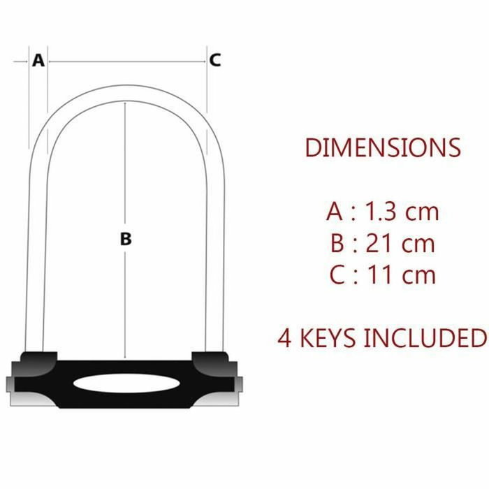 Master Lock Antivol Vélo en U Rouge Master Lock Antivol Vélo en U Rouge