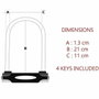 Master Lock Antivol Vélo en U Rouge