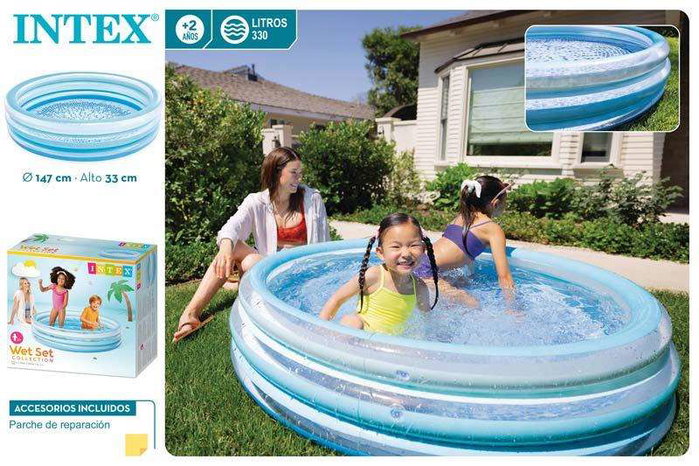 Intex Piscine Gonflable Bleue pour Enfants, 147 cm x 33 cm, pour 2 Ans et Plus, PVC, Capacite 330 Litres Intex Piscine Gonflable Bleue pour Enfants, 147 cm x 33 cm, pour 2 Ans et Plus, PVC, Capacite 330 Litres