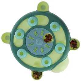 Kerbl Turtle - Jeu de réflexion et d'apprentissage pour chien et chat - Distribueur de friandises - Diamètre 25 cm - Turquoise