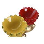 Vase Home ESPRIT Jaune Rouge Résine Doré Moderne Fruits 28 x 17 x 35 cm (2 Unités)