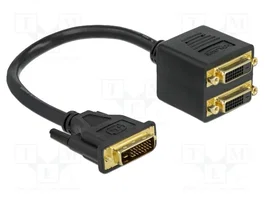 DELOCK Multiprise DVI-D (24+1) x2 vers DVI-D (24+1), 0,3m