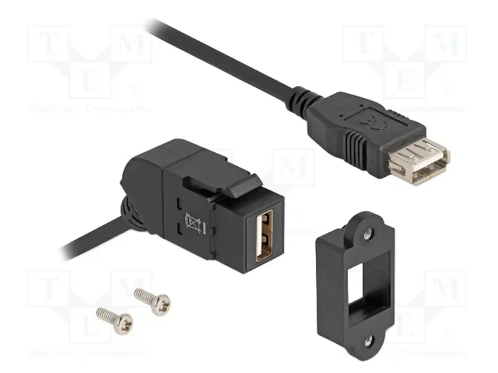 DELOCK Module USB Keystone USB 2.0 Noir 0,3m DELOCK Module USB Keystone USB 2.0 Noir 0,3m