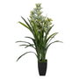 BigBuy Home Plante décorative Bambou Polyéthylène Fer Ciment Tissu 45 x 45 x 110 cm