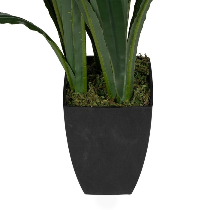 BigBuy Home Plante décorative Bambou Polyéthylène Fer Ciment Tissu 45 x 45 x 110 cm