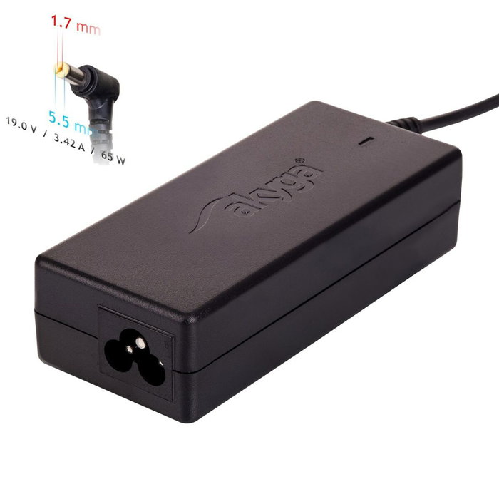 AKYGA Alimentation 65W 19V 3,42A Connecteur 5,5/1,7 mm AKYGA Alimentation 65W 19V 3,42A Connecteur 5,5/1,7 mm