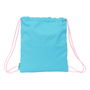 Sac à dos serré par des ficelles Benetton Unique Rose Turquoise 35 x 40 x 1 cm