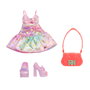 MGA Rainbow High My Fashion Style - Poupée Bella 547549, Robe Rose, Cheveux Brushables, Sac à Main, +6 Ans