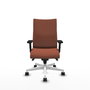 Piqueras Y Crespo Albacete confidente - Chaise de bureau Marron avec mécanisme Synchrone et base blanche