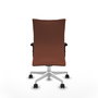 Piqueras Y Crespo Albacete confidente - Chaise de bureau Marron avec mécanisme Synchrone et base blanche