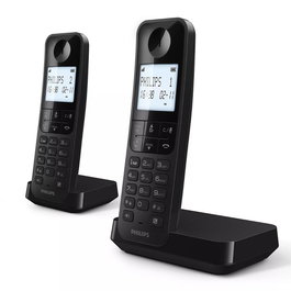 Téléphone Sans Fil Philips D2702 DUO Noir 2 Unités