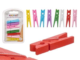 PINCELLO Set 8 Pinzas Madera Multicolor GRD