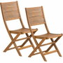 Fieldmann FDZN 4012-T Lot de 2 Chaises Pliantes en Bois d'Acacia Marron