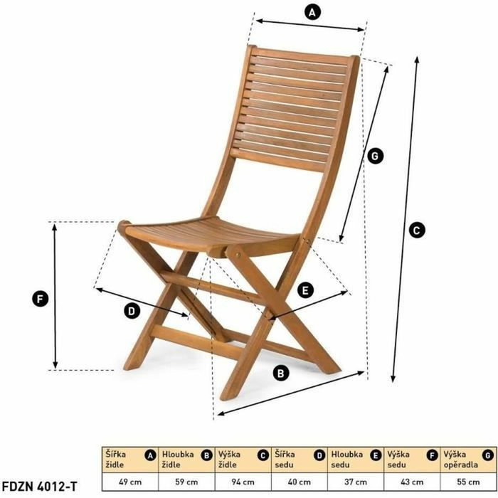 Fieldmann FDZN 4012-T Lot de 2 Chaises Pliantes en Bois d'Acacia Marron