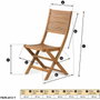 Fieldmann FDZN 4012-T Lot de 2 Chaises Pliantes en Bois d'Acacia Marron