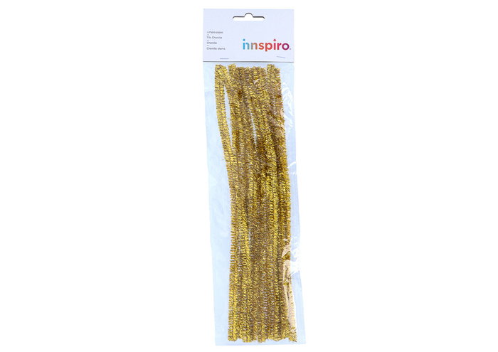 Innspiro Limpiapipas chenille métalliques oro 10mm x 30cm, 10u. Innspiro Limpiapipas chenille métalliques oro 10mm x 30cm, 10u.