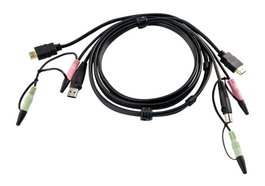 Aten Câble KVM HDMI USB avec audio 1,8 m pour switch HDMI - Connexion PC et console