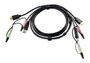 Aten Câble KVM HDMI USB avec audio 1,8 m Noir