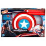 Hasbro - Écusson lancer-fléchettes NERF Captain America avec 3 fléchettes, jeu d'action Avengers pour enfants à partir de 5 ans - F9302