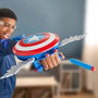 Hasbro - Écusson lancer-fléchettes NERF Captain America avec 3 fléchettes, jeu d'action Avengers pour enfants à partir de 5 ans - F9302