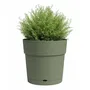 ARTEVASI Pot de fleur CAPRI Large avec réservoir d'eau - Vert cendre - 39,1 x 39,1 x 37 cm