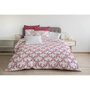 Home Linge Passion Parure de couette FRISE Bordeaux et Blanc 220 x 240 cm