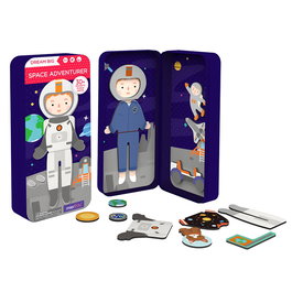 MIEREDU - Puzzle Magnétique Mis Héroes - Astronaute, Pompiers, Policiers - 2 Scènes, 30 Pièces - Éducatif, Imagination, Motricité Fine - Dès 3 ans - ME082