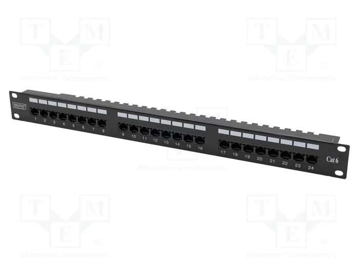 DIGITUS Panneau de brassage Cat 6 24 ports RJ45 1U 19 pouces DIGITUS Panneau de brassage Cat 6 24 ports RJ45 1U 19 pouces