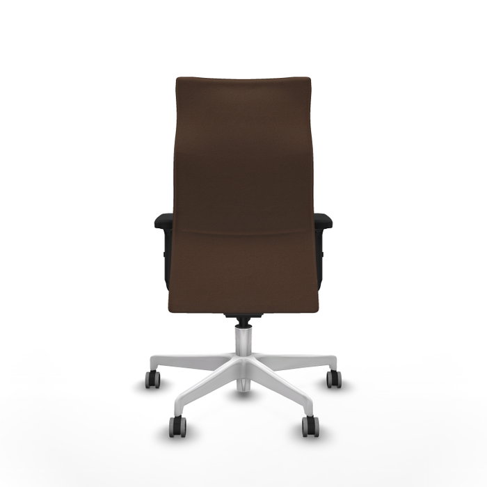 Piqueras Y Crespo Fauteuil Albacete Marron foncé avec mécanisme Synchro et base blanche Piqueras Y Crespo Fauteuil Albacete Marron foncé avec mécanisme Synchro et base blanche