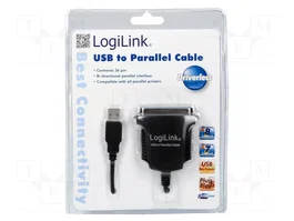LOGILINK Adaptateur USB-Centronics, Centronics 36 broches vers USB-A, 1,5 m