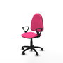 PIQUERAS Y CRESPO Chaise de bureau Algarra, similicuir rose, mécanisme contact permanent
