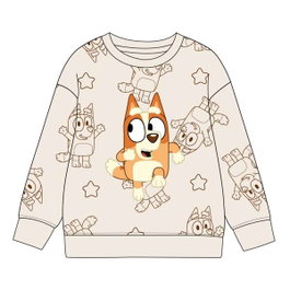 Cerdá - Sweat-shirt brushed cotton motif Bluey pour enfant 5 ans (128 cm) - Beige