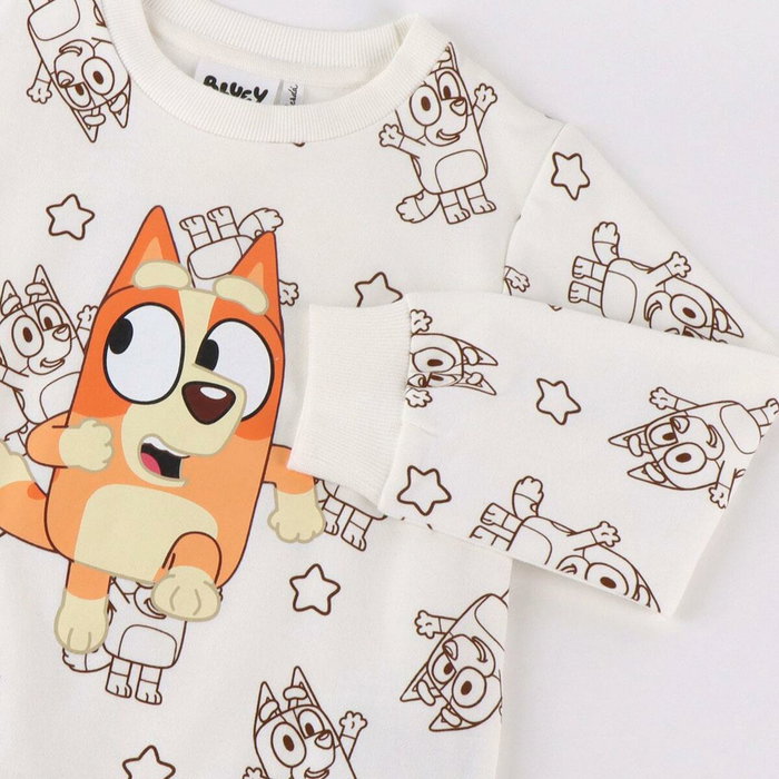 Bluey Sweat-shirt sans capuche Enfant Beige 5 ans