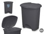 Arte Regal Poubelle à Pédale Plastique 30 L Antracite 39 x 47 x 32 cm (Set de 4)
