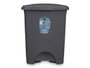 Arte Regal Poubelle à Pédale Plastique 30 L Antracite 39 x 47 x 32 cm (Set de 4)