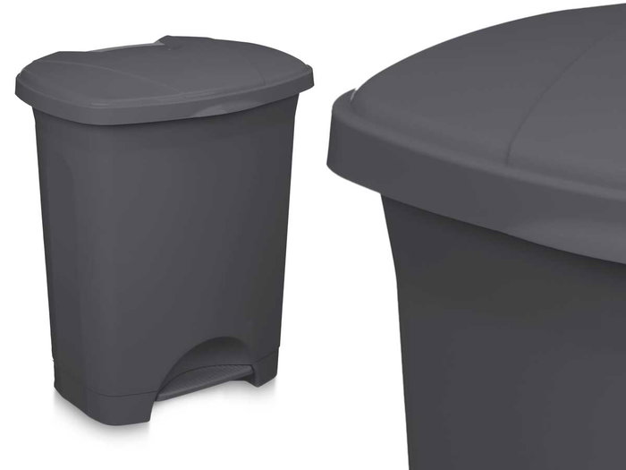 Arte Regal Poubelle à Pédale Plastique 30 L Antracite 39 x 47 x 32 cm (Set de 4) Arte Regal Poubelle à Pédale Plastique 30 L Antracite 39 x 47 x 32 cm (Set de 4)