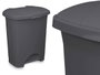 Arte Regal Poubelle à Pédale Plastique 30 L Antracite 39 x 47 x 32 cm (Set de 4)
