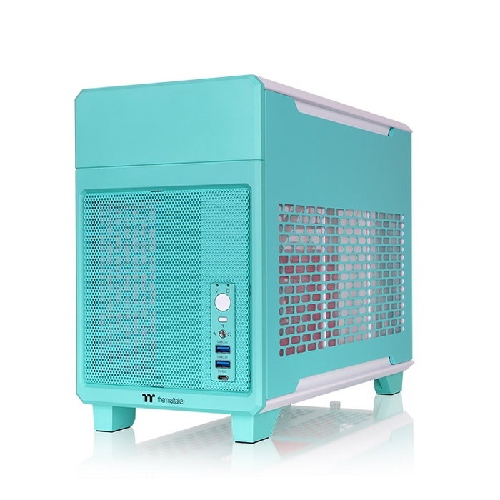 Thermaltake TR100 Boîtier PC Gaming Mini Tour Micro-ATX Menthe USB 3.2 Type-C