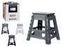 KIPIT Lot de 6 Tabourets Pliables en Plastique - Blanc, Gris et Noir