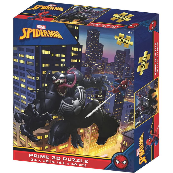 Prime 3D Puzzle Lenticulaire 500 Pièces Spider-Man & Venom Marvel