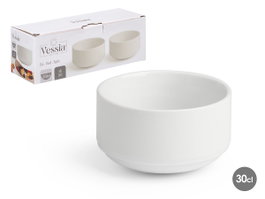 VESSIA Bol Rond en Porcelaine 300ml Blanc