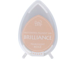 Tsukineko Tampon encreur BRILLIANCE beige perlado effet nacaré 32x50mm