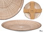 Vessia Plat à dessert rayé marron 19 cm en porcelaine (Set de 24)