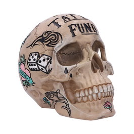 Nemesis Now Tirelire Skull Tattoo Fund
