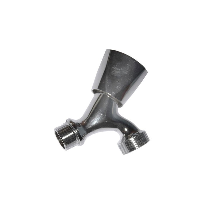 Edm Robinet de machine à laver basique 1 sortie métal chromé 1/2" - 3/4" Edm Robinet de machine à laver basique 1 sortie métal chromé 1/2" - 3/4"